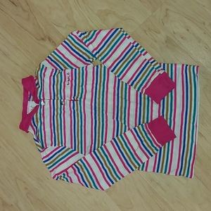 Vtg Girls "Krickets" Striped Shirt size 6x